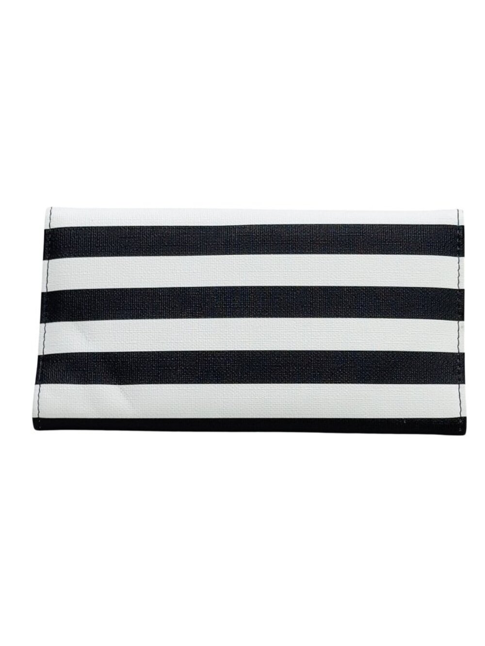 Kut From The Kloth Black & White Striped Wallet Multiple Card Slots Snap Closure